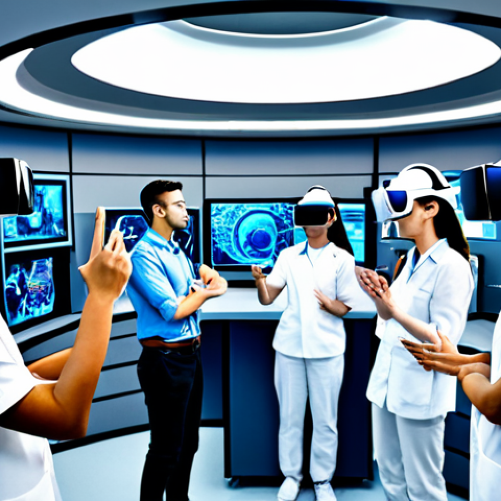 **

"A diverse group of students in a VR lab, fully clothed, exploring a nuclear reactor simulation with VR headsets, safe for work, appropriate content, professional setting, perfect anatomy, correct proportions, natural pose, educational environment, showcasing collaboration and modern technology, well-formed hands, proper finger count, natural body proportions, family-friendly, professional."

**