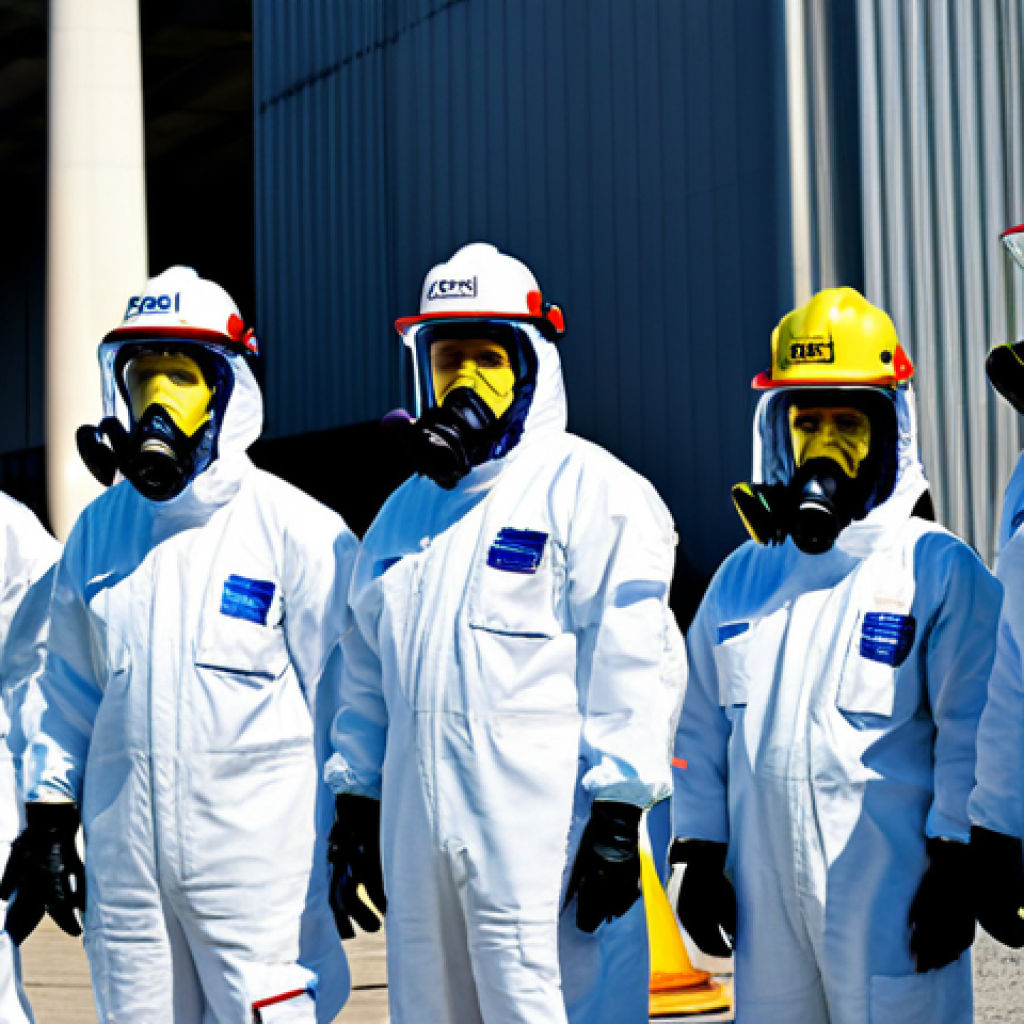 Enhanced Emergency Preparedness**

"A team of emergency responders in fully clothed protective gear, conducting a simulated emergency drill at a nuclear power plant, appropriate attire, safe for work, perfect anatomy, correct proportions, dynamic composition, professional photograph, high quality, family-friendly."

**