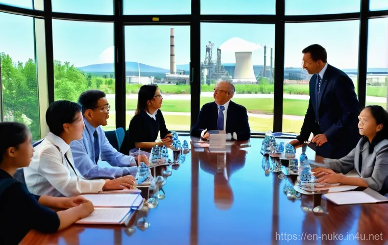 원자력 발전소 사고 대응 매뉴얼 - **Prompt:** A depiction of advanced technology as the "unseen guardian" of a nuclear power plant. Th... 원자력 발전소 사고 대응 매뉴얼 - **Prompt:** A depiction of advanced technology as the "unseen guardian" of a nuclear power plant. Th...