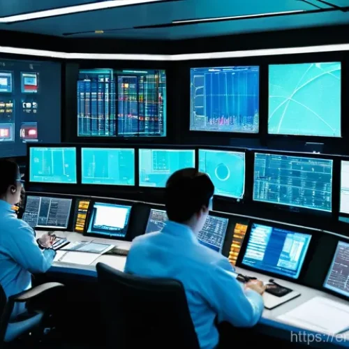 원자력 발전소 근무 환경 리뷰 - **Prompt:** A group of highly focused nuclear power plant operators in a modern, brightly lit contro...