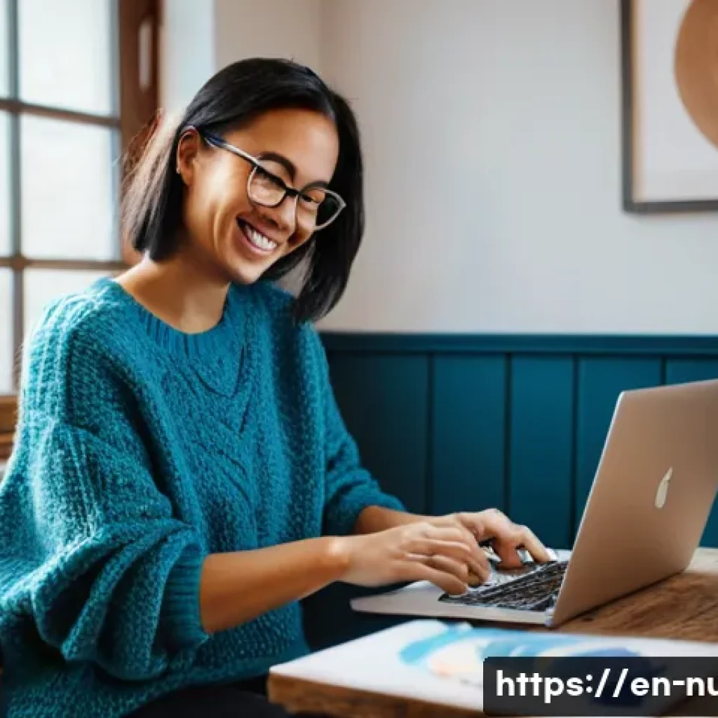 원자력 엔지니어의 워라밸 유지법 - **Prompt:** A vibrant, inviting home office scene at 6 PM. A young woman in her late 20s, wearing a ...