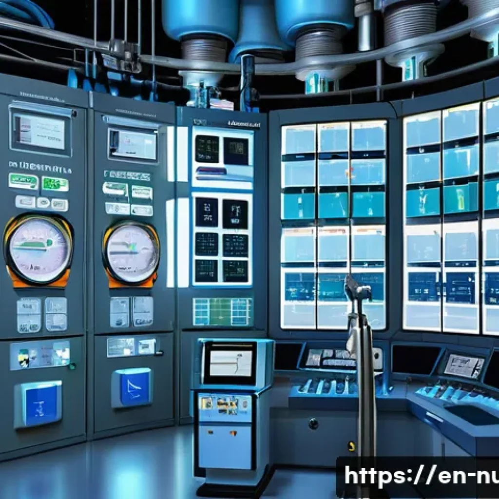 원자력 발전소 설계와 운영 사례 - A highly detailed cross-sectional illustration of a Pressurized Water Reactor (PWR) inside a modern ...
